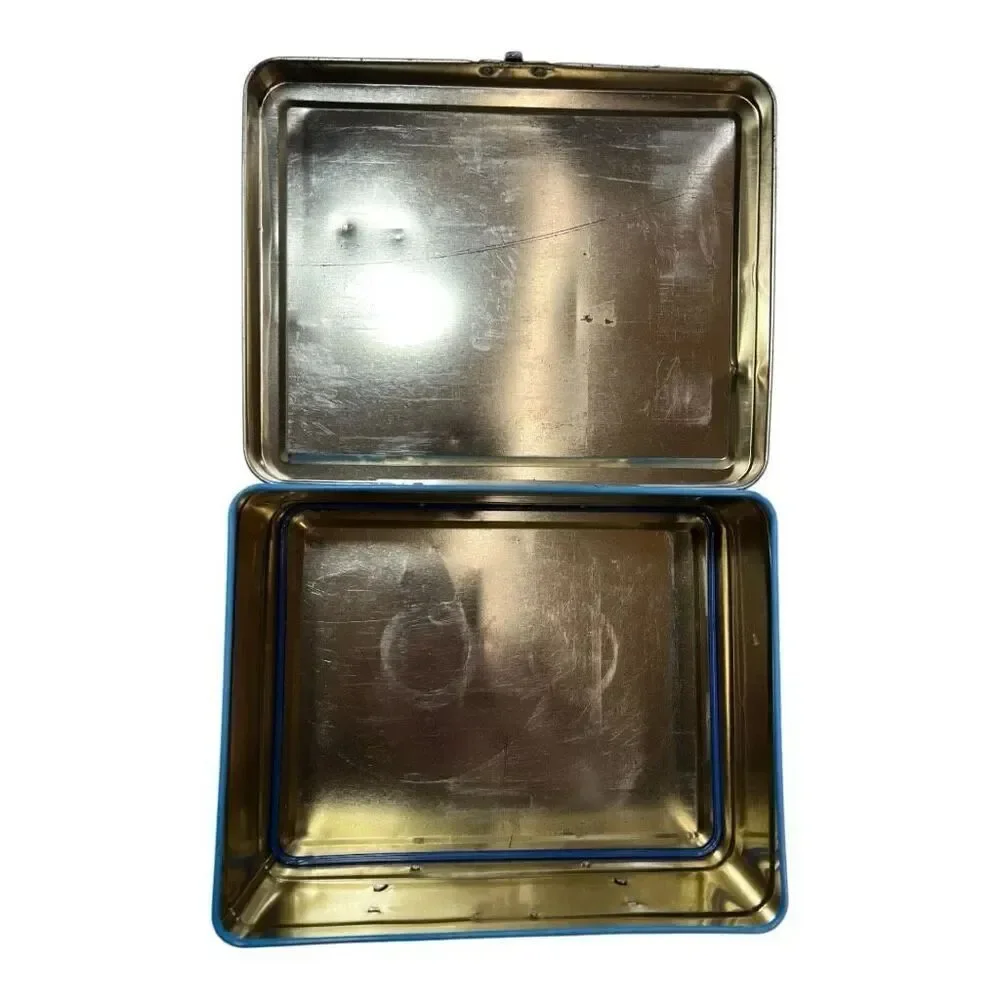 Vintage Hasbro Kids G.I. Joe Action Sailor Tin Box Metal Lunchbox Blue Multi OS